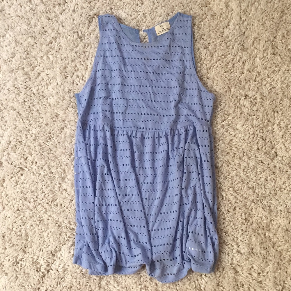 Flowy Blue Pins and Needles Top